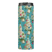 Bouteilles Isothermes Retro White Christmas Trees Blue (Dos)