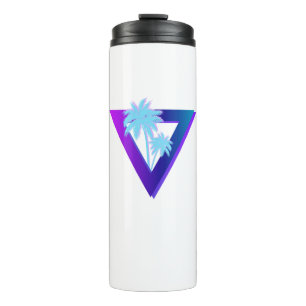BOUTEILLES ISOTHERMES RETROWAVE SYNTHWAVE PALMIERS TRIANGLE TUMBLER