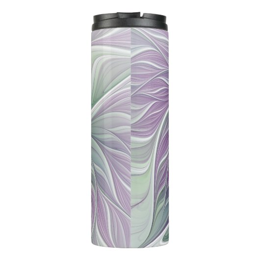 Bouteilles Isothermes Rêve de fleurs, Abstrait violet vert Fractal Art (Dos)