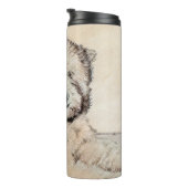 Bouteilles Isothermes Revêtu doux Roue Peinture Terrier Art original (Tourné sur la droite)