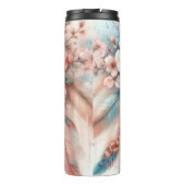 Bouteilles Isothermes Rêveuse florale avec plumes pastel (Dos)