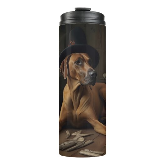 Bouteilles Isothermes Rhodesian Ridgeback Citrouilles Halloween effrayan (Devant)