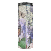 Bouteilles Isothermes Robe élégante bleue pour femme, florale et fantais (Dos)