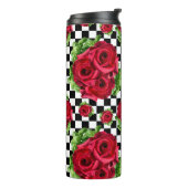 Bouteilles Isothermes Rockabilly floral d'amour de bouquet de roses (Tourné sur la gauche)