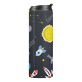 Bouteilles Isothermes Rocket space globe solar system and planet cosmos  (Tourné sur la gauche)