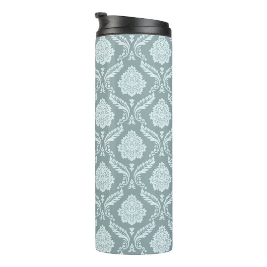 Bouteilles Isothermes Rococo Damask Pattern Duck Egg Blue+Teal (Tourné sur la droite)