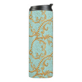 Bouteilles Isothermes Rococo golden elements seamless pattern. Gold text (Tourné sur la gauche)