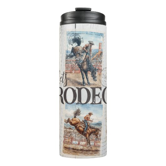 Bouteilles Isothermes Rodeo Cowboy Occidental Cheval Se Cabrant (Devant)