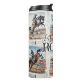 Bouteilles Isothermes Rodeo Cowboy Occidental Cheval Se Cabrant (Tourné sur la gauche)