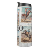 Bouteilles Isothermes Rodeo Cowboy Occidental Cheval Se Cabrant (Tourné sur la droite)