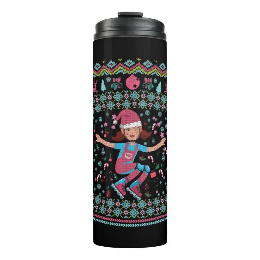Bouteilles Isothermes Roller Skate Fille de Noël (Devant)