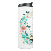 Bouteilles Isothermes Romains 8:28 Fleurs et papillons (Tourné sur la gauche)