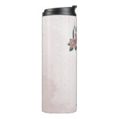 Bouteilles Isothermes romantique fleurs roses verdure (Tourné sur la gauche)