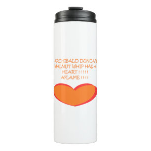 BOUTEILLES ISOTHERMES ROMANTIQUE FUNNY JOKE DESIGN COULEURS ORANGE BLANC