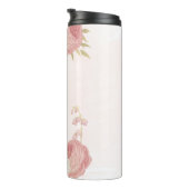 Bouteilles Isothermes Romantique rose blanc & or floral (Tourné sur la droite)