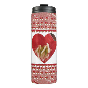 Bouteilles Isothermes Romantique Rouge Fleur Coeur Design 4 Moments spéc