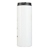 Bouteilles Isothermes Romantique rouge foncé & fleurs blanches (Dos)