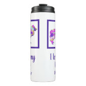 Bouteilles Isothermes Roough Collie mignon chien Silhouette Purple PY&B (Devant)