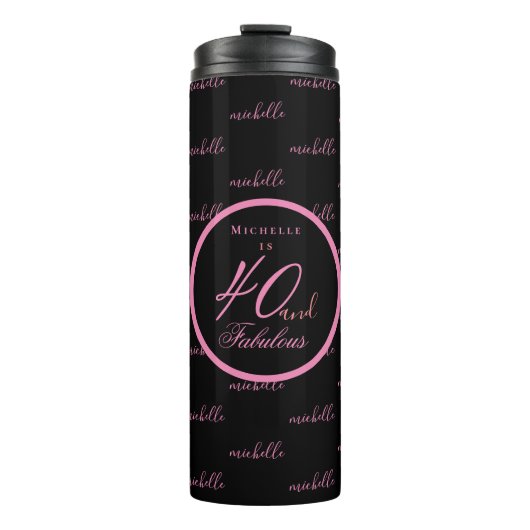 Bouteilles Isothermes Rose 40 et fabuleux anniversaire (Devant)