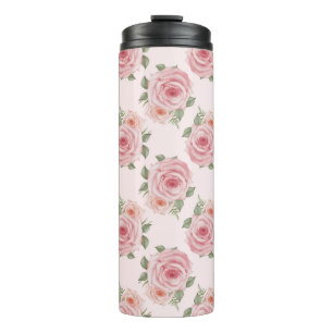 Bouteilles Isothermes Rose anglais rose cottage fleuri vintage motif