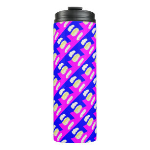 BOUTEILLES ISOTHERMES ROSE ART ABSTRAIT ET BLEU ROYAL