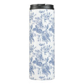Bouteilles Isothermes Rose bleu vintage motif floral (Dos)