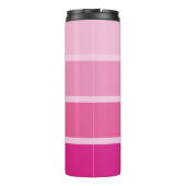 Bouteilles Isothermes Rose chaud vif | Ombre Stripes avec script (Dos)