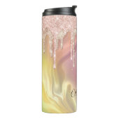 Bouteilles Isothermes Rose chic à la licorne parties scintillant à goutt (Tourné sur la gauche)