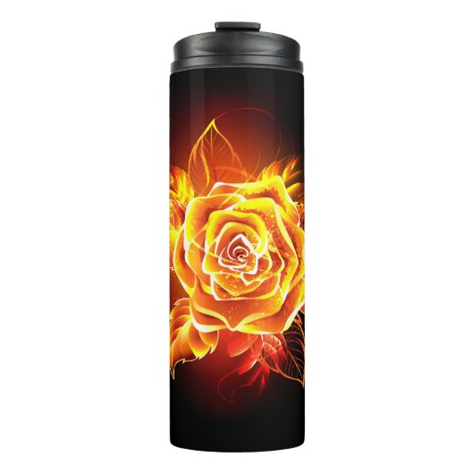 Bouteilles Isothermes Rose de feu en fleurs (Devant)
