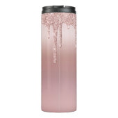 Bouteilles Isothermes Rose de nom personnalisé Parties scintillant or D (Dos)