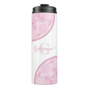 Bouteilles Isothermes Rose Dusky personnalisé Grand Millennial Mandala
