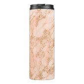 Bouteilles Isothermes Rose en marbre parties scintillant d'or abstrait (Dos)