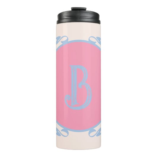 Bouteilles Isothermes Rose et bleu personnalisés (Devant)