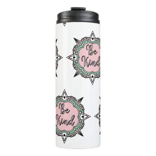 Bouteilles Isothermes Rose et Mint vert Be Kind (Devant)