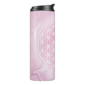 Bouteilles Isothermes rose, fleur de vie, géométrique sacrée (Tourné sur la gauche)