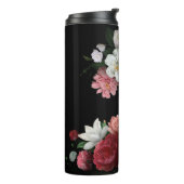 Bouteilles Isothermes Rose foncé Nom de l'Arrière - plan noir Monogramme (Tourné sur la gauche)