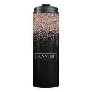 Bouteilles Isothermes Rose Gold Blush Pink Parties scintillant Girl Mono