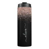 Bouteilles Isothermes Rose Gold Blush Pink Parties scintillant Girl Mono (Devant)