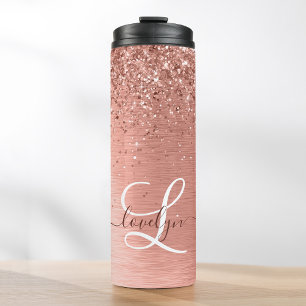 Bouteilles Isothermes Rose Gold brossé Parties scintillant métallique No