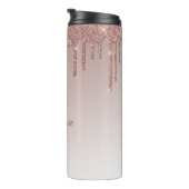 Bouteilles Isothermes Rose Gold Faux Parties scintillant Drift Sparkle O (Tourné sur la droite)