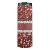 Bouteilles Isothermes Rose Gold Faux Parties scintillant et Diamonds Per (Dos)