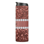 Bouteilles Isothermes Rose Gold Faux Parties scintillant et Diamonds Per (Tourné sur la droite)