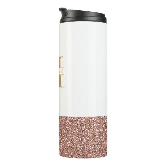 Bouteilles Isothermes Rose Gold Parties scintillant Moderne Minimal (Tourné sur la droite)