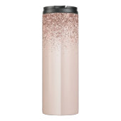 Bouteilles Isothermes Rose Gold - Parties scintillant rose pâle Nom du m (Dos)