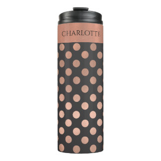 Bouteilles Isothermes Rose Gold Polka Point Custom Thermo Tumbler