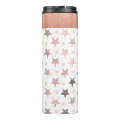 Bouteilles Isothermes Rose Gold Stars Custom Thermal Tumbler (Dos)