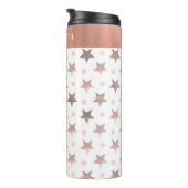 Bouteilles Isothermes Rose Gold Stars Custom Thermal Tumbler (Tourné sur la droite)
