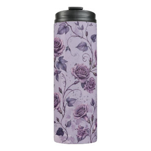 Bouteilles Isothermes Rose Lavande Poussiéreuse Teintes Rêveuses Florale