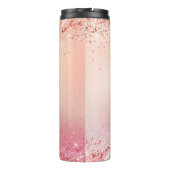 Bouteilles Isothermes Rose Parties scintillant or élégant Monogramme (Dos)