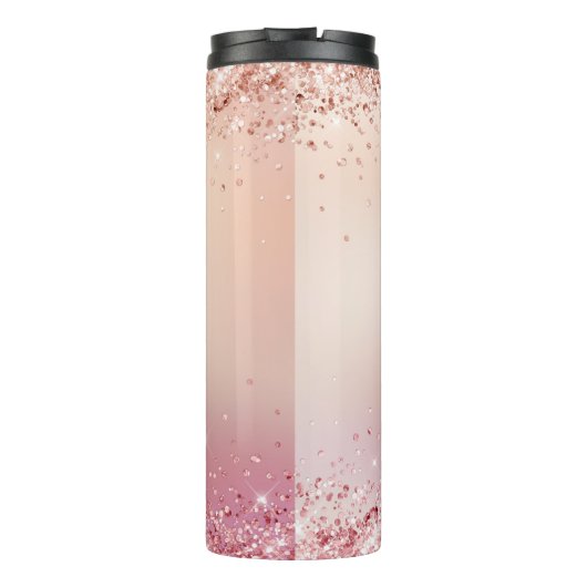 Bouteilles Isothermes Rose Parties scintillant or élégant Monogramme (Dos)